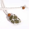 White Cord Gemstone Necklace - Image 4