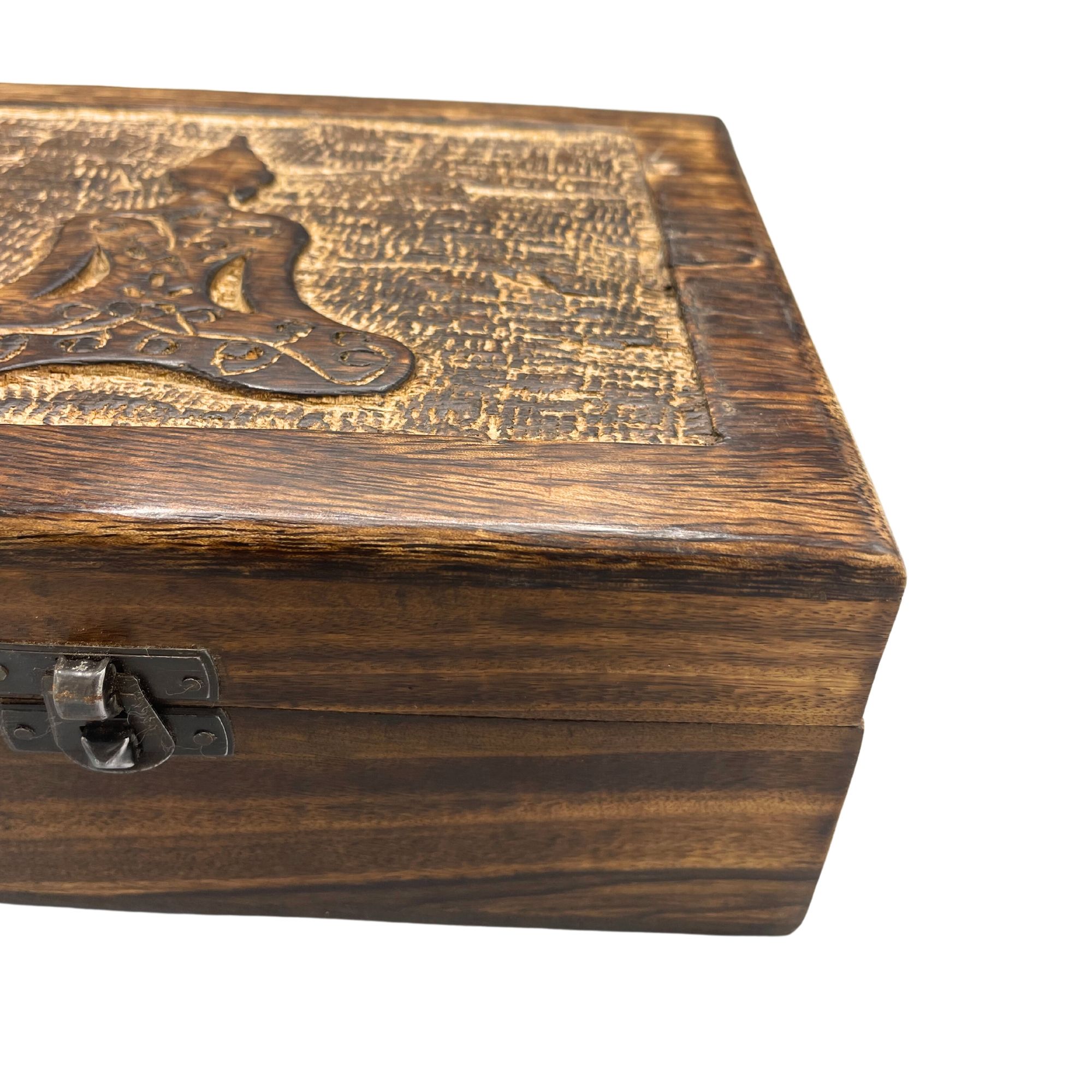 Buddha Wooden Keepsake Box 20 x 15 x 7.5cm - Image 3