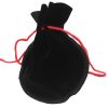 Black Quality Gothic Velvet Pouch -12 x 8cm - Image 3
