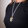 White Cord Gemstone Necklace - Image 5