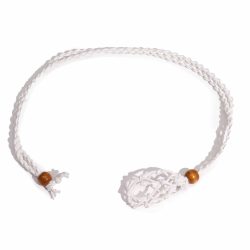 White Cord Gemstone Necklace