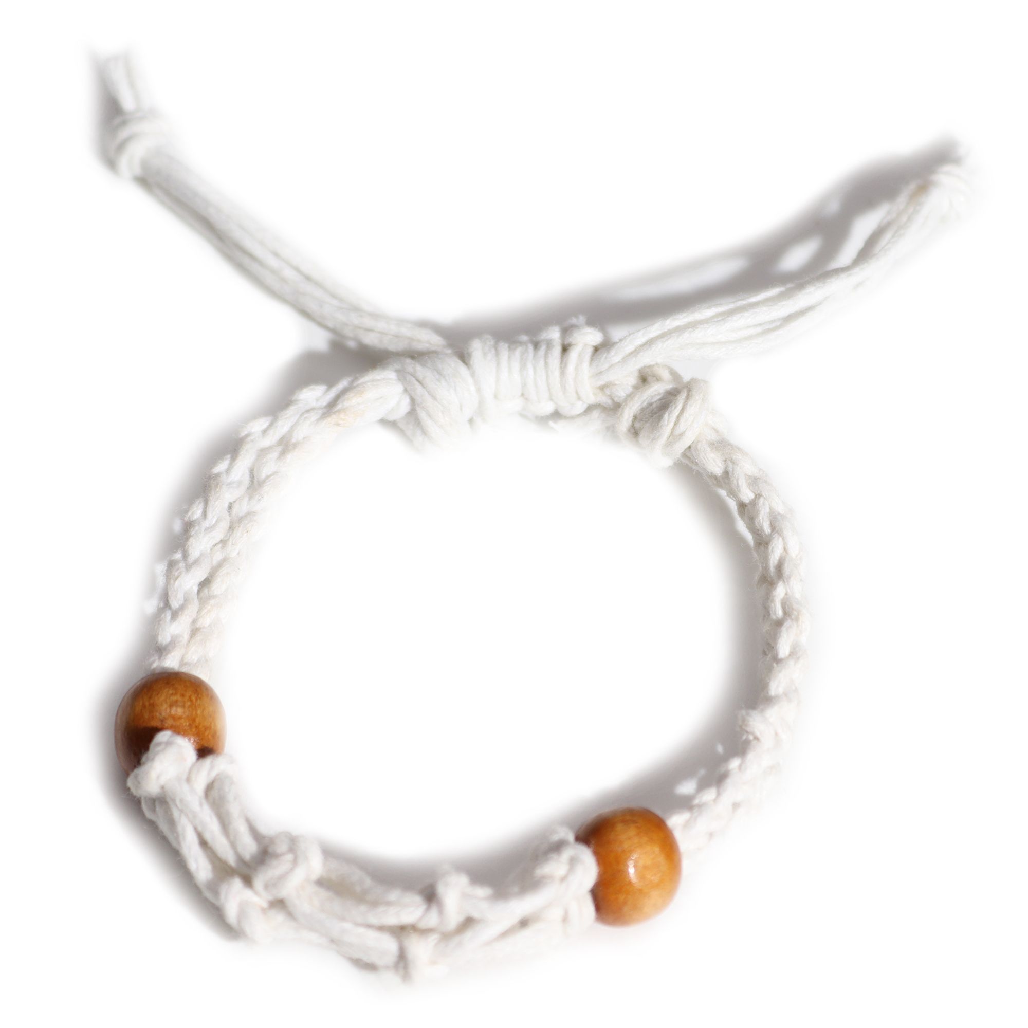 White Cord Gemstone Bracelet - Image 3