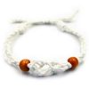 White Cord Gemstone Bracelet