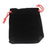 Black Quality Velvet Pouch - 10 x 12cm - Image 2