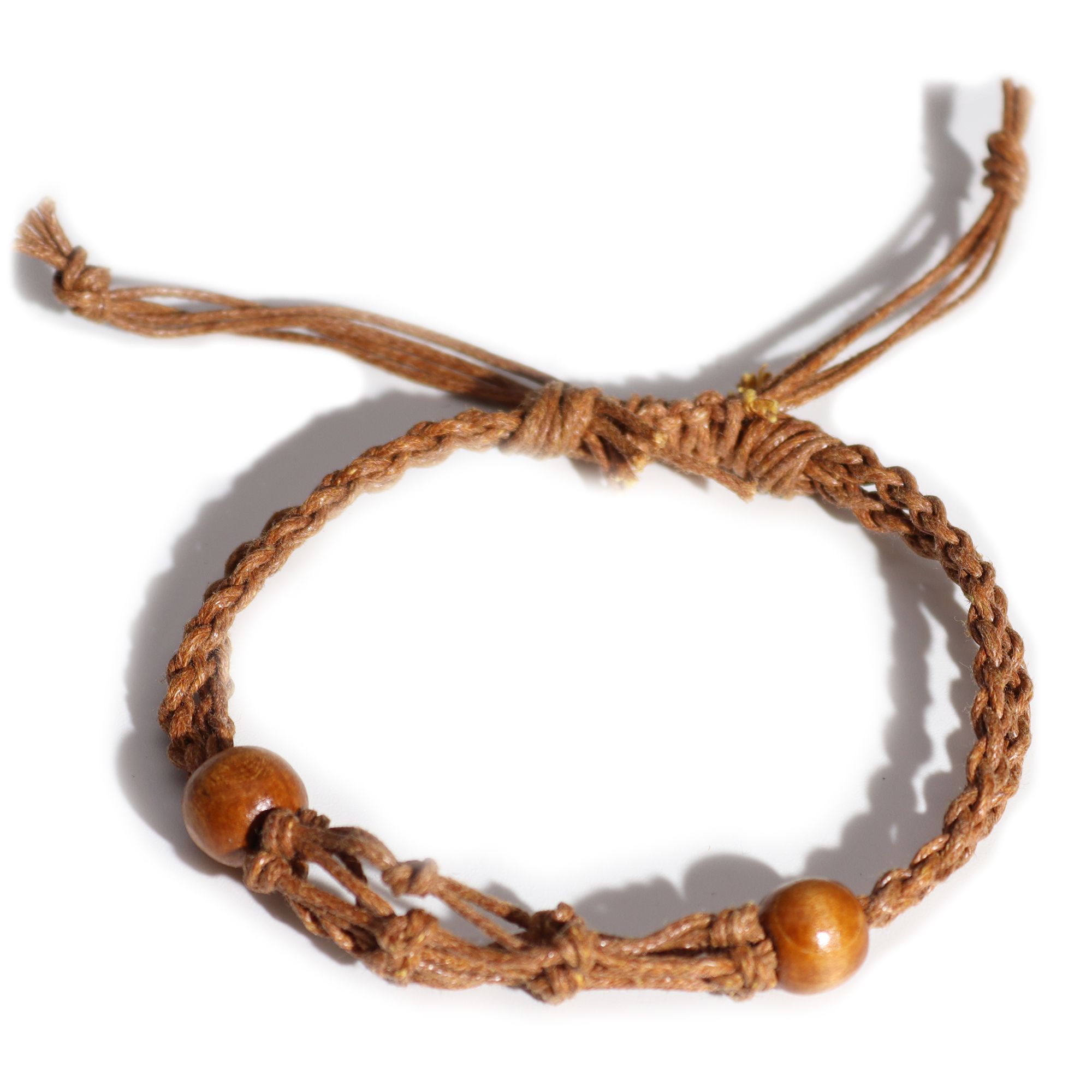 Brown Cord Gemstone Bracelet - Image 2