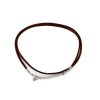 Dark Brown Faux Leather Pendant Cord - 2.5mm x 55cm