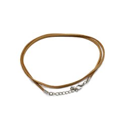 Tan Faux Leather Pendant Cord - 2.5mm x 55cm