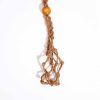 Brown Cord Gemstone Necklace - Image 3