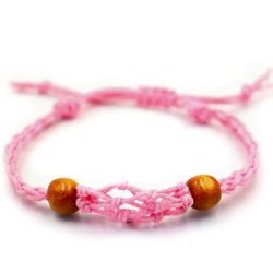 Pink Cord Gemstone Bracelet