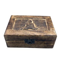 Buddha Wooden Keepsake Box 15 x 10 x 6cm