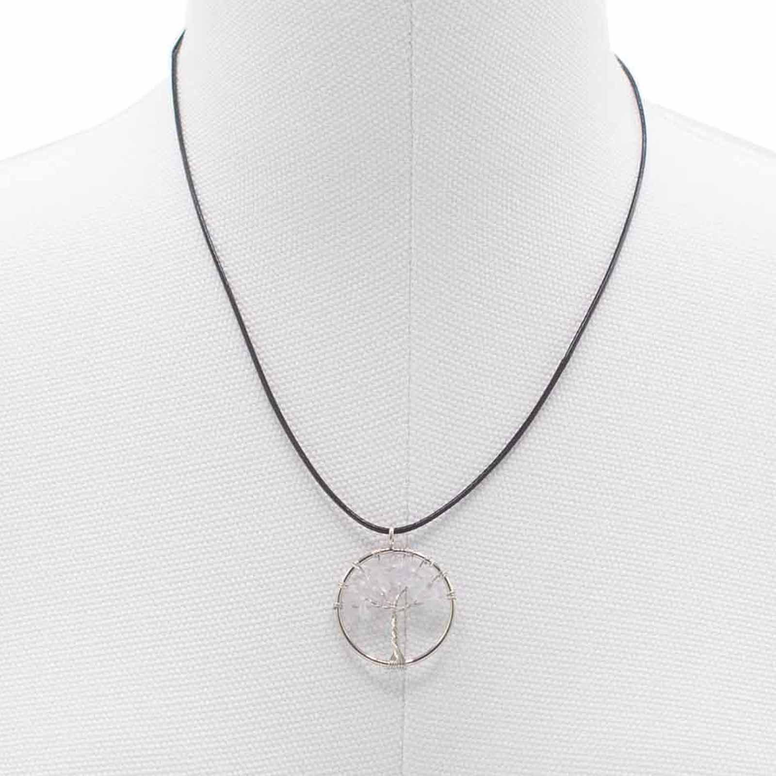 Clear Quartz Tree of Life Pendant - Image 4