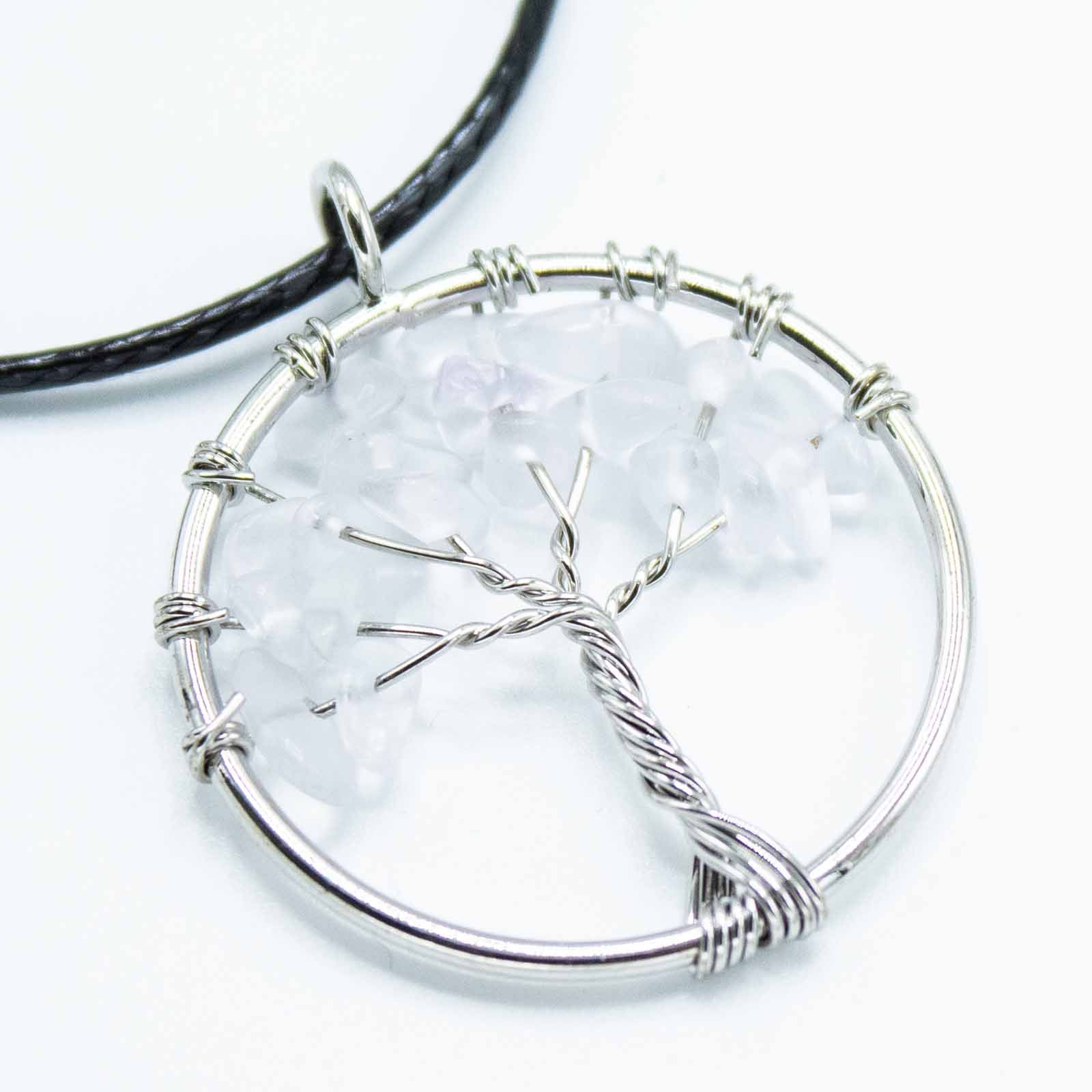 Clear Quartz Tree of Life Pendant - Image 3